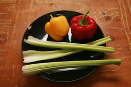 Celery Red Pepper Yellow Pepper cooking