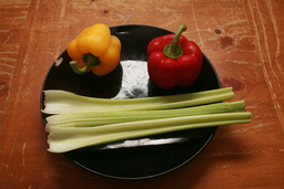 Celery Red Pepper Yellow Pepper cooking